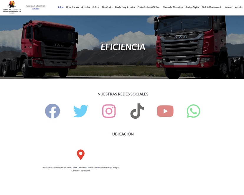 FIMNPSA - Página web institucional desarrollada para un fondo de inversión, enfocada en mostrar sus soluciones en almacenamiento, transporte, intermediación financiera, comercialización y gestión de obras civiles de manera clara y profesional.
